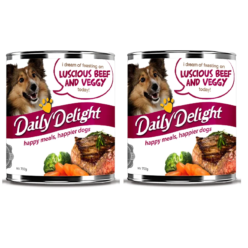Singapore Healthy Choice Nutritious Luscious Beef And Veggy Pet Can 700g Healthy Skin Glossy Coat Dog Food By Daily Delight