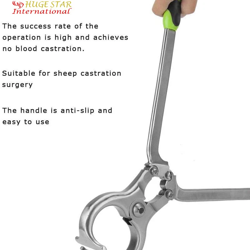 Castration Plier Tool Veterinary Instrument Farm Accessories Non-Slip Cover, Durable Sheep Castrator Instruments