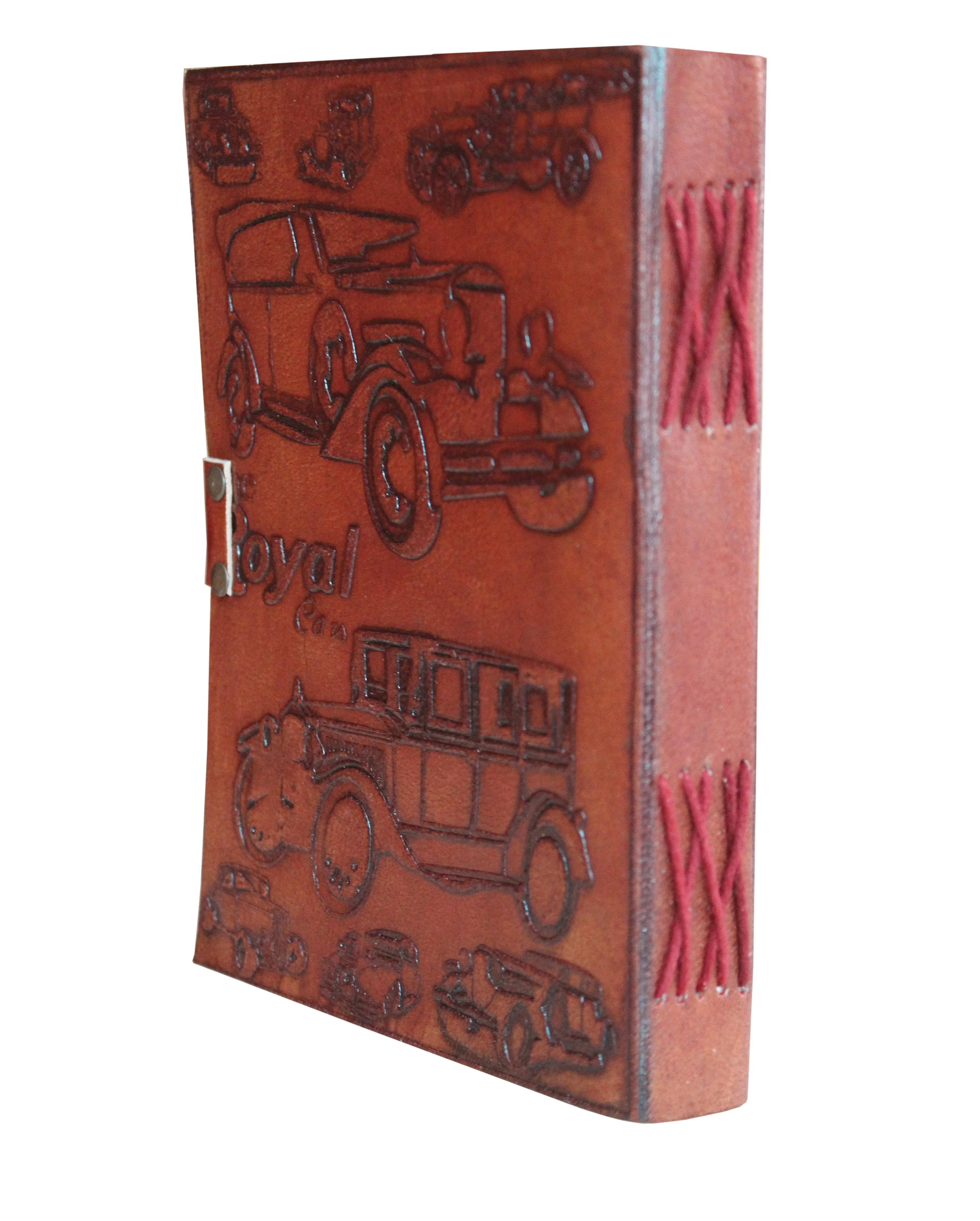 
Leather Journal Vintage Style Royal Motor Embossed with C Lock Closer 