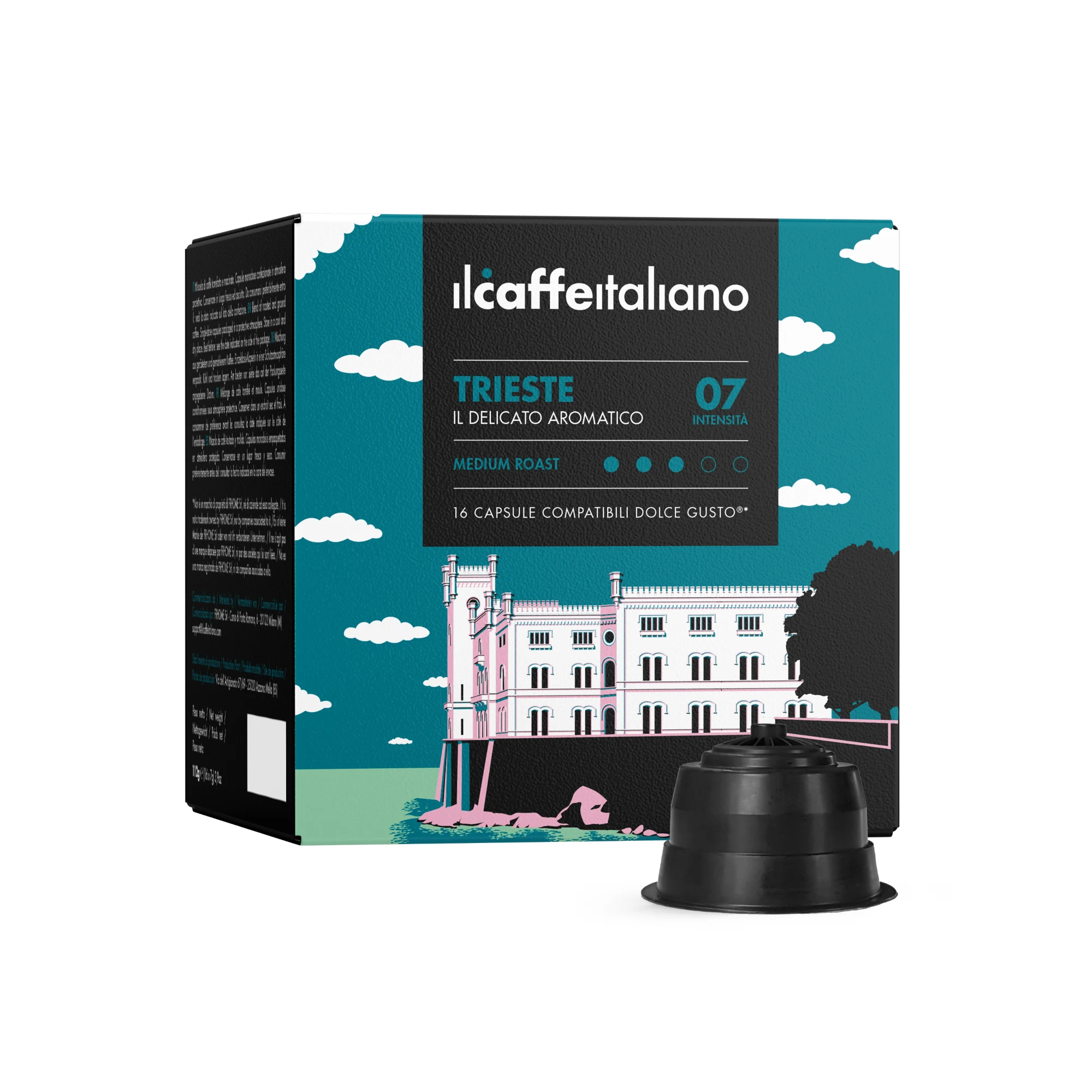 Сделано в Италии, сладкий вкус-96 совместимых капсул Dolce Gusto (R)*-Триест-кофейные капсулы