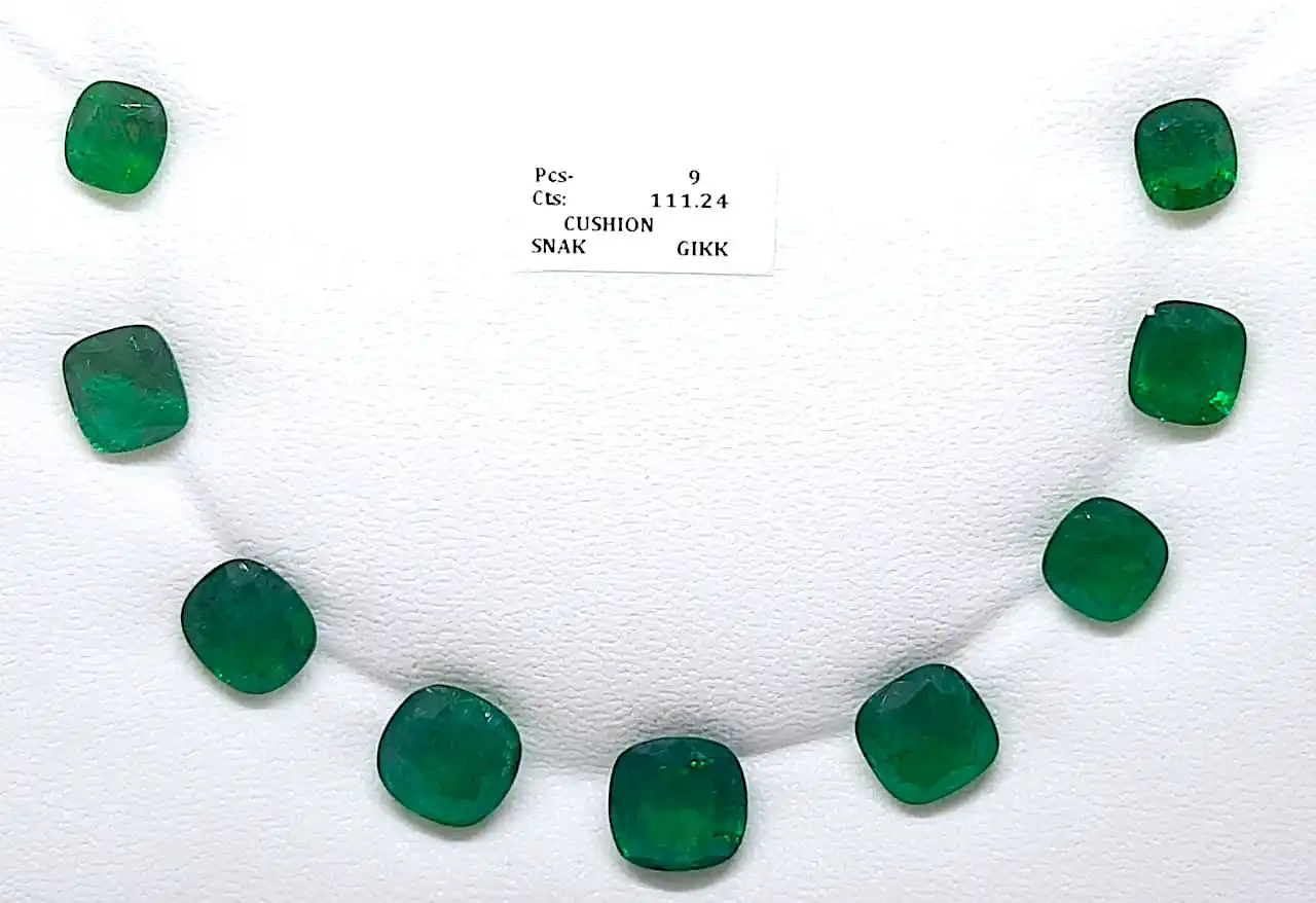  Супертонкий Изумрудный дизайн подушки зеленый драгоценный камень для изготовления дизайнерских изумрудных ювелирных изделий ожерелье