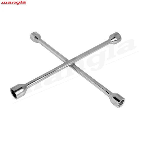 Heavy Duty 14mm Cross Wheel Spanner Multi-Function Ratchet Wrench for Automobiles Repair Box Packed with Hex Key Industrial Use