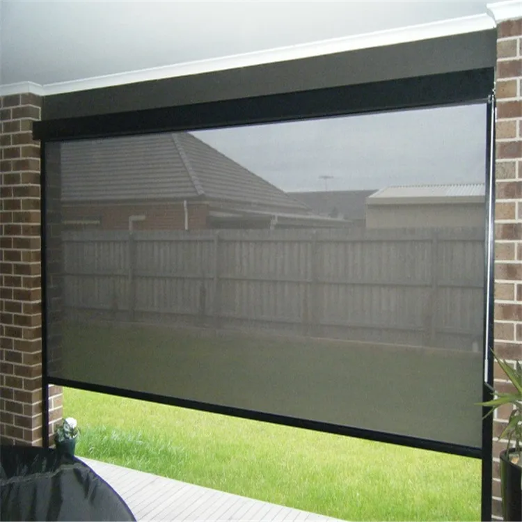 Roller Blinds And Curtains Motorized Outdoor Cheap Price Window Blinds For Outside Patio Privacy Blinds