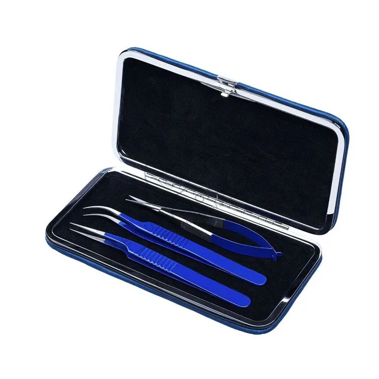 PROFESSIONAL Tweezers Set Kit For Eye lash Extension Application