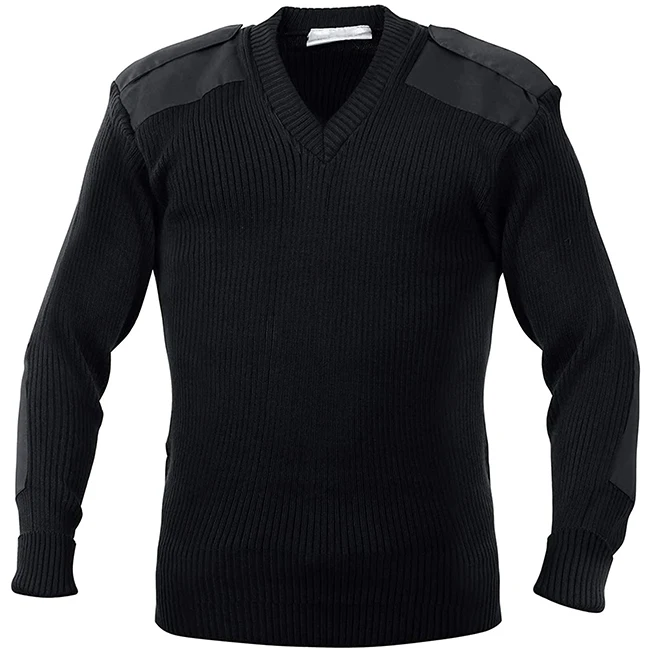 Wholesale high quality 100% Acrylic V-Neck Autumn Sweater for security and casual Knitted Sweater