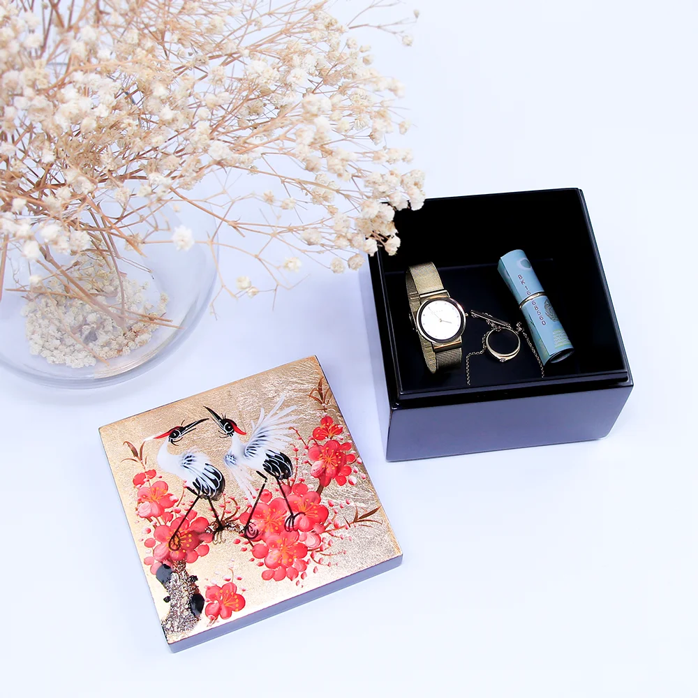 
Wood Storage Box for Small Gifts Lacquered Box Decorative Made in Vietnam Personalized Design 