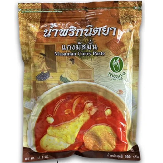 Food Ingredient Seasonings Condiments Sauce Bag Spicy Chili Nittaya Masaman Curry Paste From Thailand