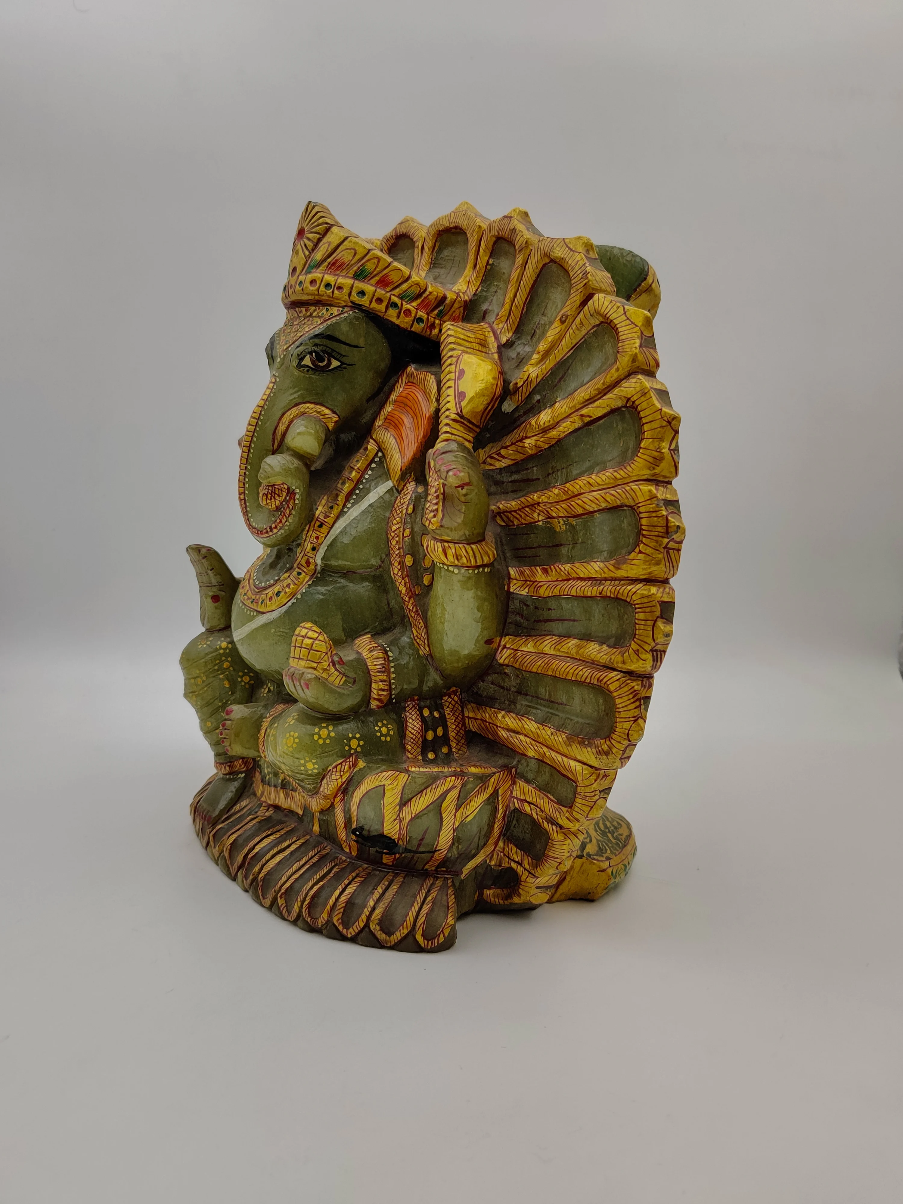 Aventurine Ganesh & Shiv Moorti statue for home decor and prayer
