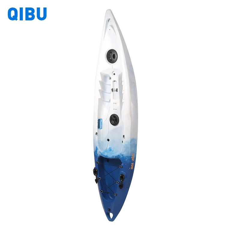 QIBU Good quality canoe single sit on top fishing kayak customized logo LLDPE 2.69m kayak sea kayak