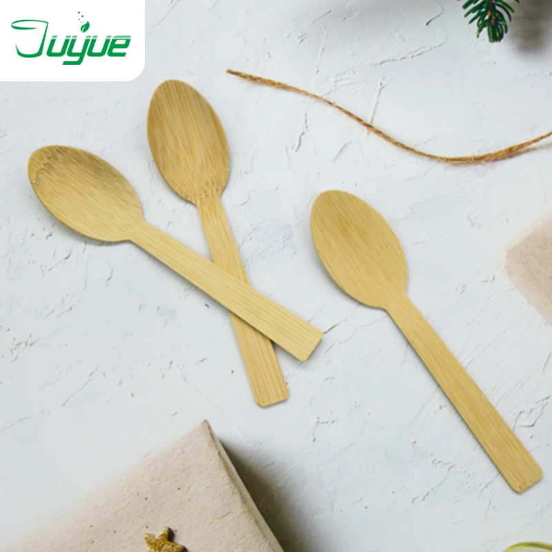 New Type Eco Friendly 3-piece Fork Knife Spoon Bamboo wood set Cutlery Set Biodegradable Disposable Wooden bamboo fruit forks