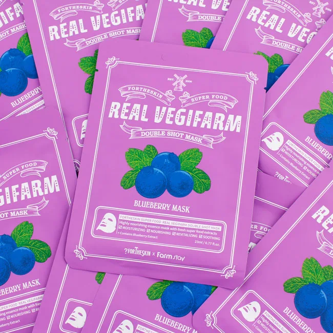 Blueberry Face Sheet Mask for Korean Skincare cosmetics OEM, ODM / Customizing private label