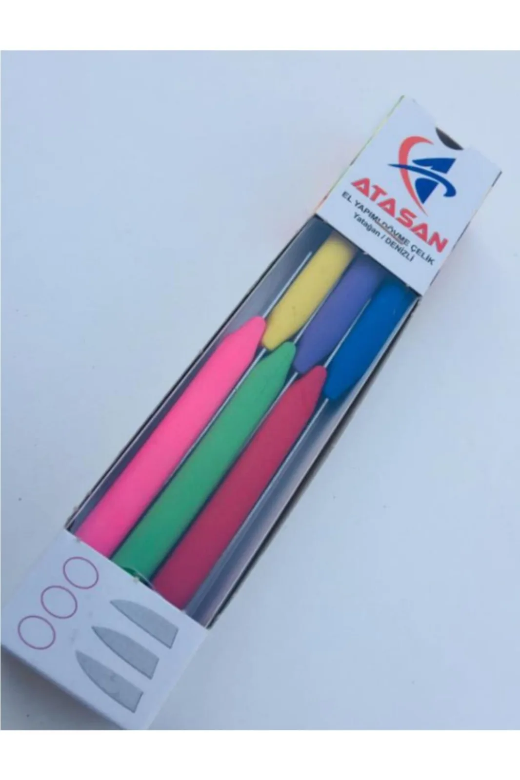 Atasan Fruit Knives Set Kitchen Knife Sets Chefs Knife Colorful High Quality Stainless Steel 6 Pieces Kitchen Cutting Foods