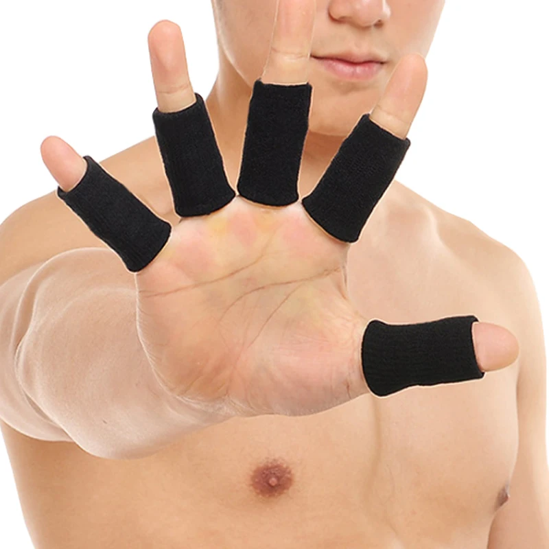 Black and Blue Knitting Nylon Basketball Finger Protect Finger Protection Volleyball Finger Sleeve