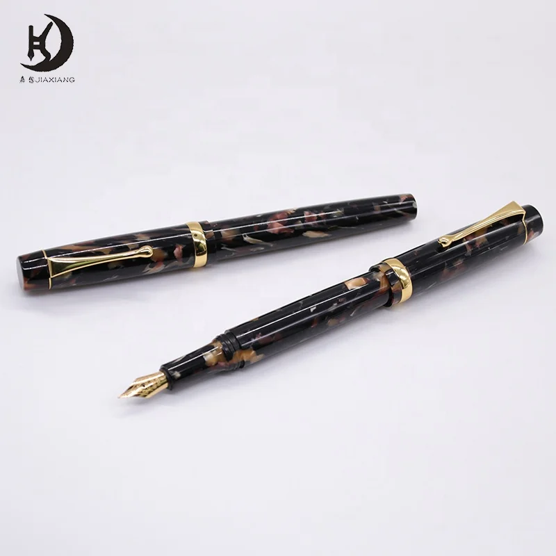 JX-l2 Awesome office school supplies natural acrylic resin fountain pen promotional gift ink pens