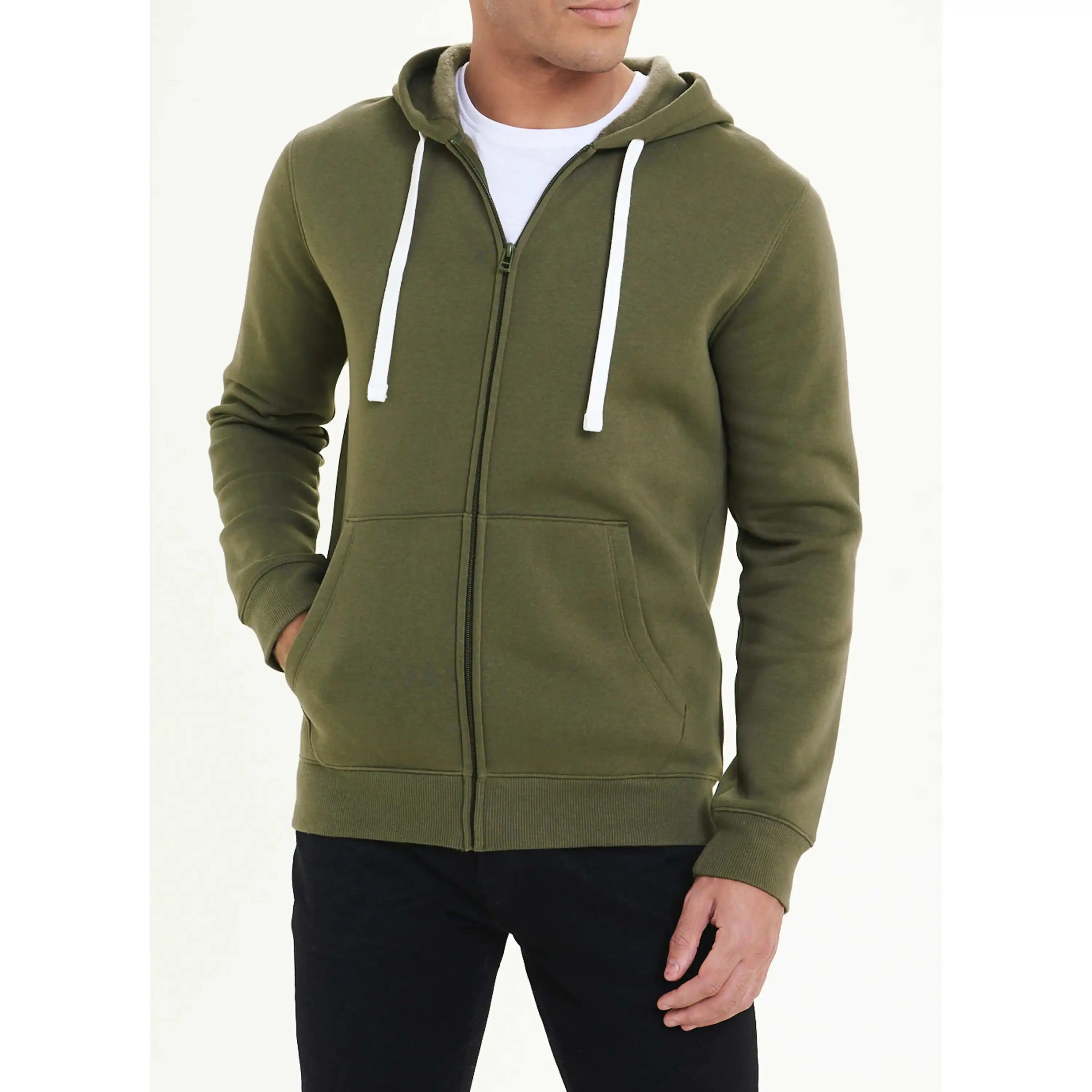 Men Long Sleeve Zipper Hoodies Custom Casual Winter Men Hoodies Sweatshirt