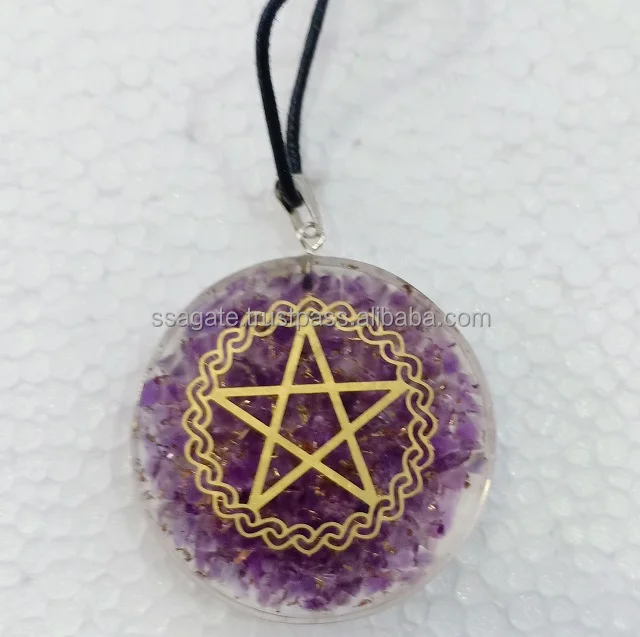 Amethyst Orgone Pendant With Tree Of Life Symbol: Wholesale Orgone  Pendant For Sale