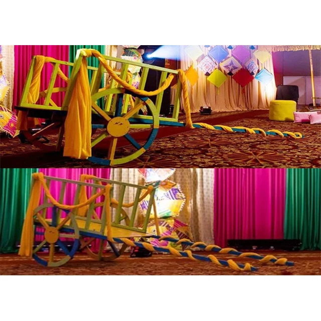 Punjabi Mehndi Function Photo Booth Decor Indian Wedding Photo Booth With Gadda Wedding Sangeet Night Gadda Props