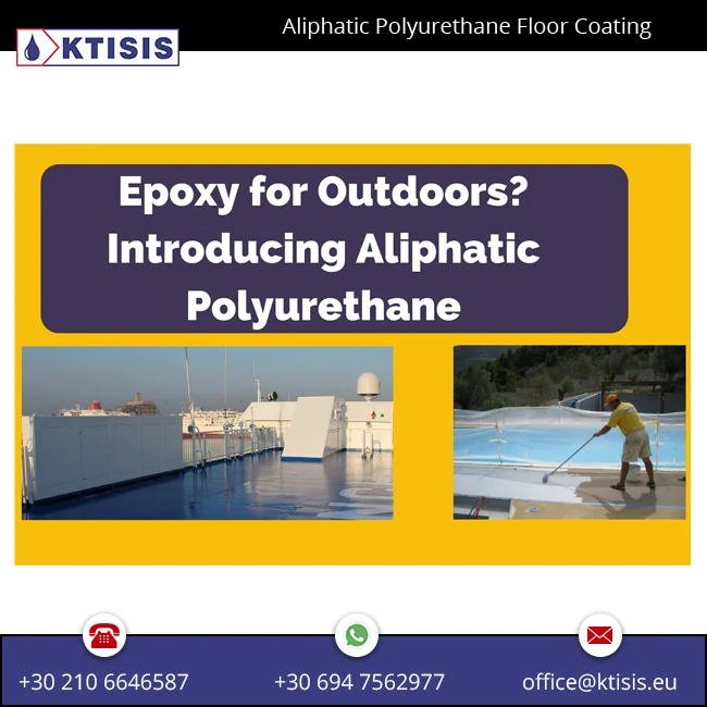Epoxy Floor Coating for Outside. Polyurethane base for pool decks, and hotel terraces - based on Aliphatic Polyurethane