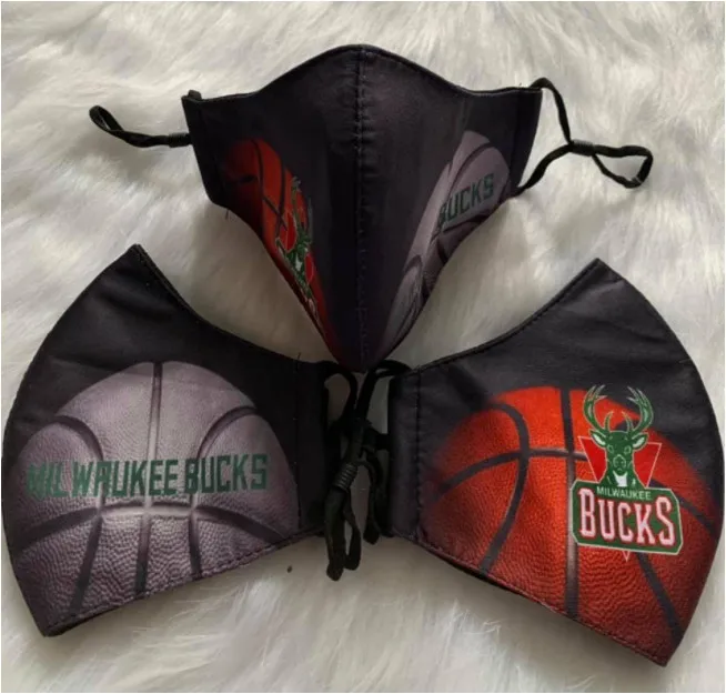 Hot Sell All Teams NBA Washable Cloth Face Cover for Adults Basketball Design Knicks 76ers Bucks