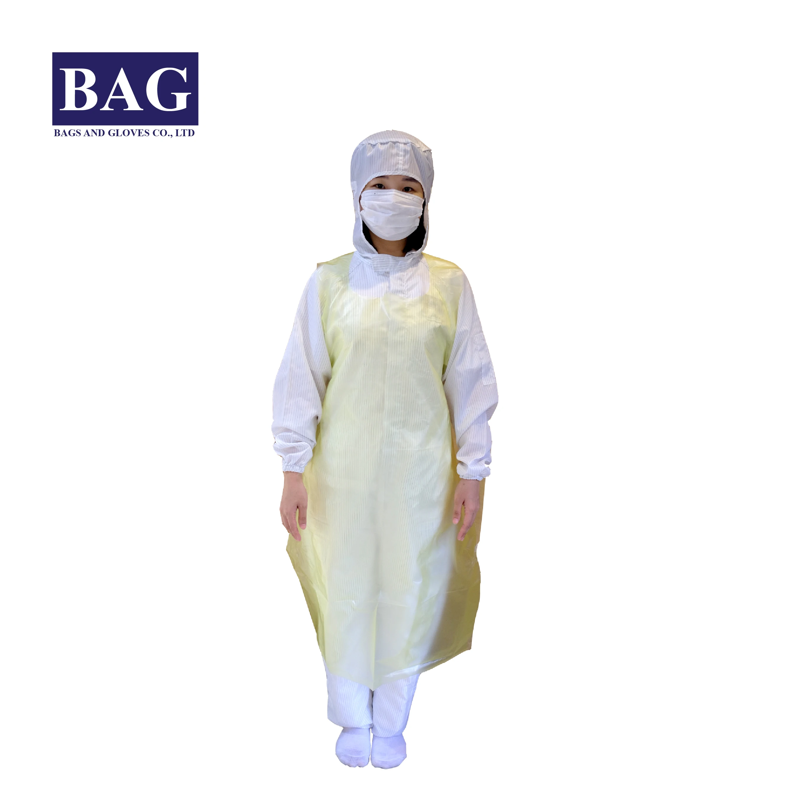 Disposable embossed adult bibs for dirt protection