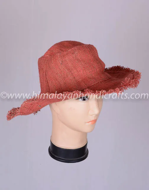 Hemp Bucket Fringy Hat HSH 0026 D