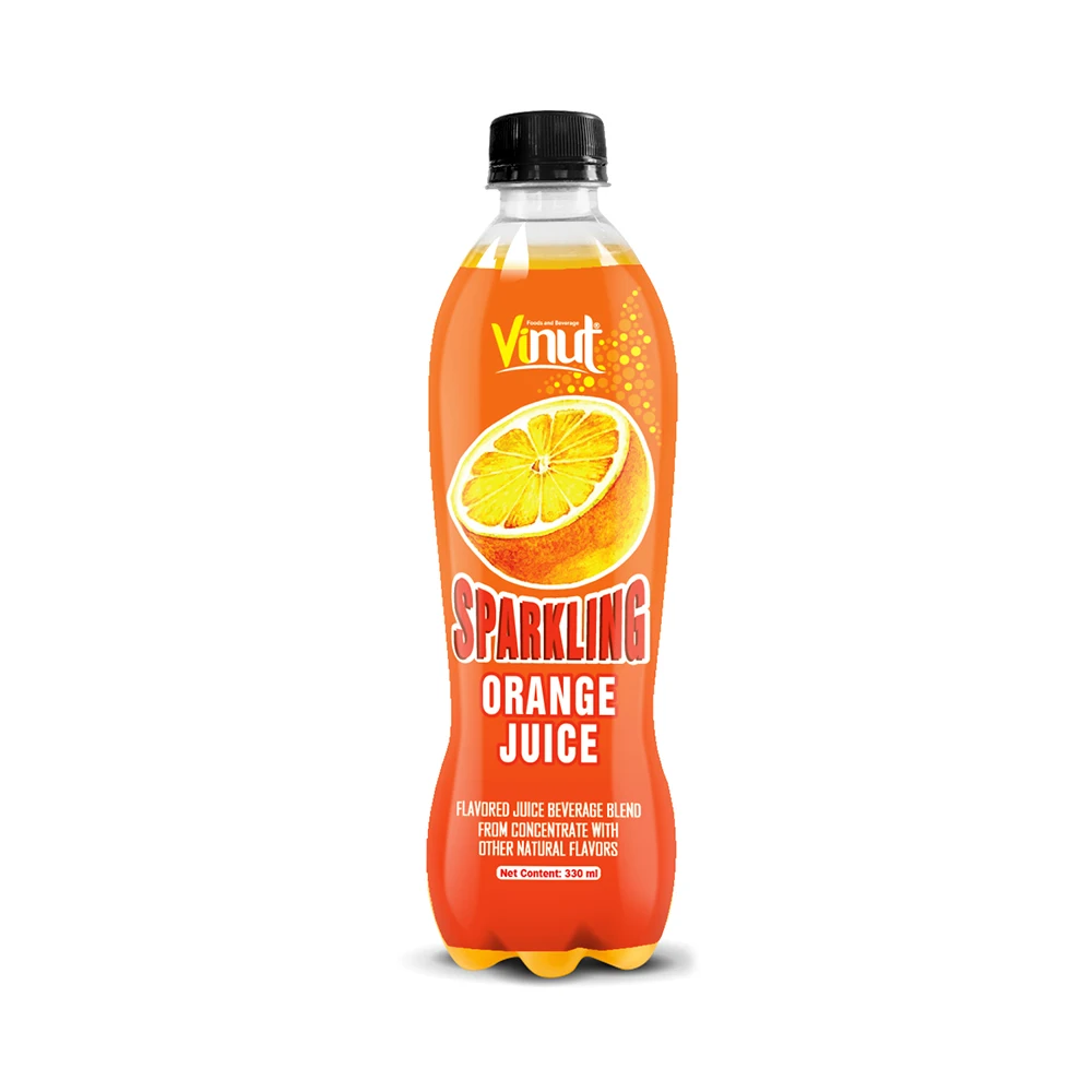 
Top Quality 11.1 fl oz Plastic Bottle Orange Juice Factory VINUT Soft Drink Sparkling Water Carbonated Drink 