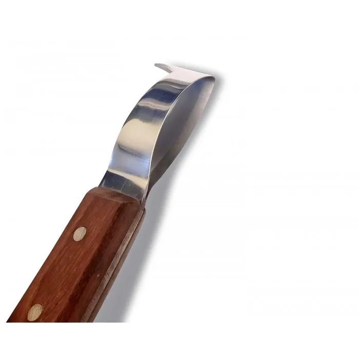 Farrier Hoof loop Knives Wooden Handle and with Pick Head Horse hoof farrier tools set stainless steel hoof knives