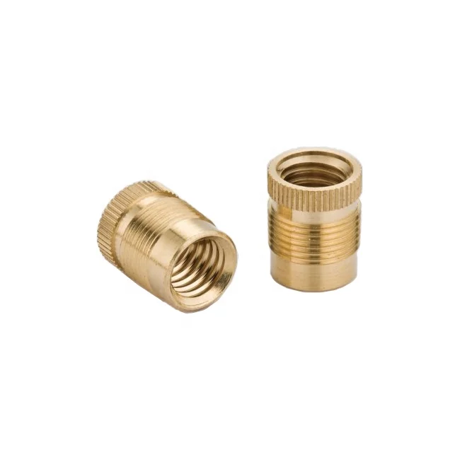 Factory Direct Rubber Nut Brass Threaded Knurling Insert & Threaded Brass Inserts M10 for Plastic Molding