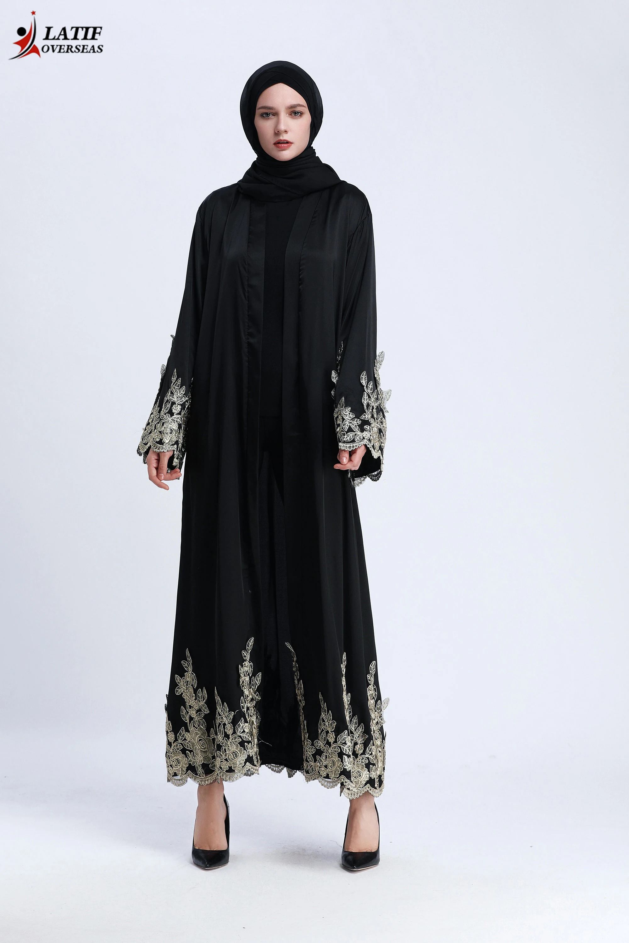 New Breathable Women Fashion Ankle Length Long Dress Women Long Sleeve Bourka