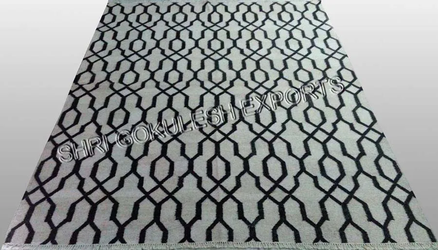 Wholesale Customized Flat woven Indian 100% Pure Fabric Cotton Area Rug