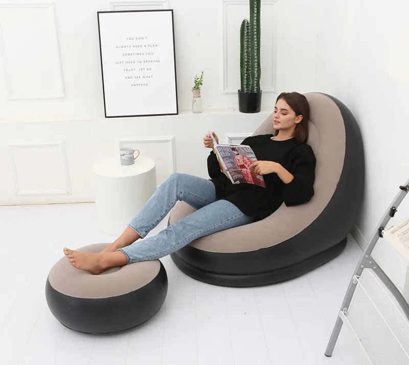 
PVC inflatable fashion American hot sell lazy people living room air sofa 