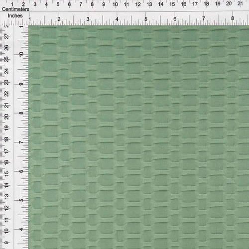 
Ready to Ship Poly Spandex Honeycomb Knit Solid Sage Fabric Clothing Manufactured in China 
