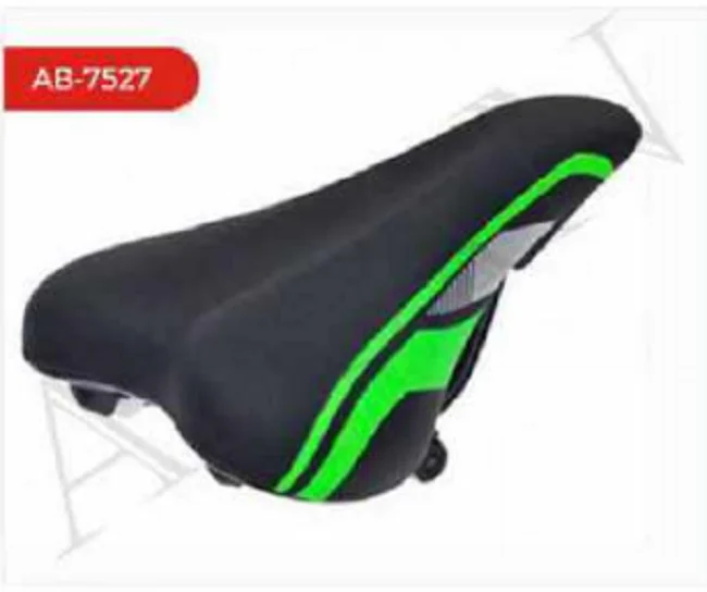 Black Green Light Weighted Saddle for City Road and MTB Bicycle AB-7527