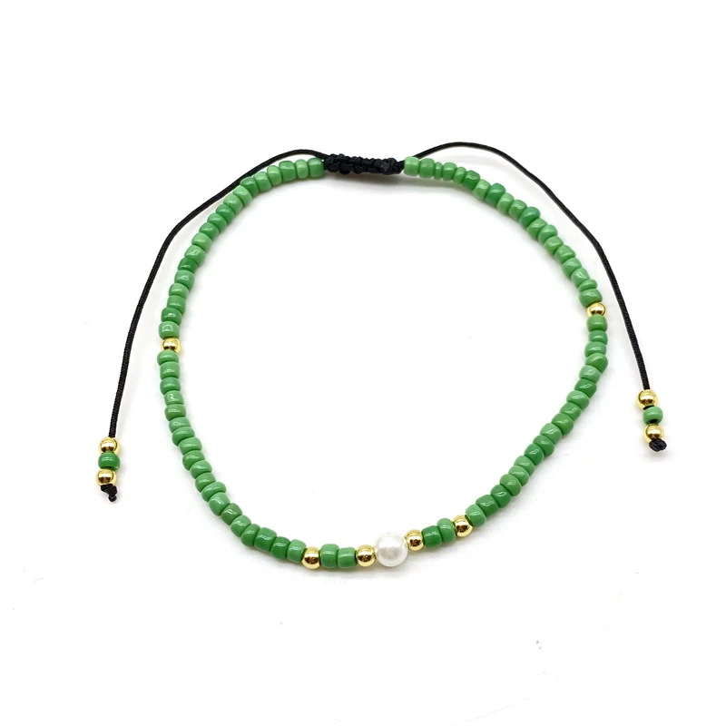 Boho Style Tiny Glass Beads Braided Bead Bracelet