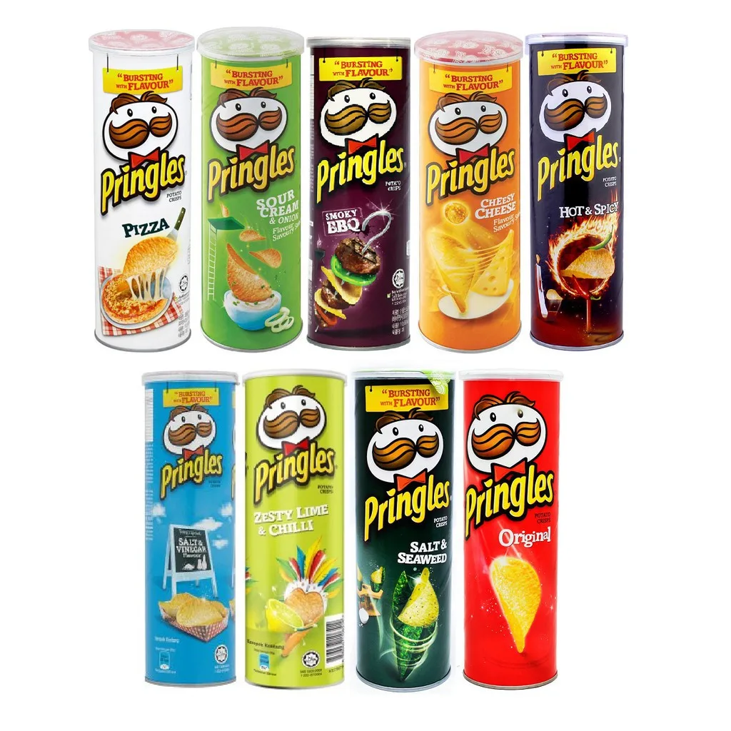 Pringles Potato Chips  40g , 165 g ,180g , 190g , 200g. Available