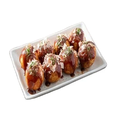 Original Quality Fresh Ingredients Salty Sweet Bag Packaging Takoyaki And Sauce with Octopus And Wheat Flour
