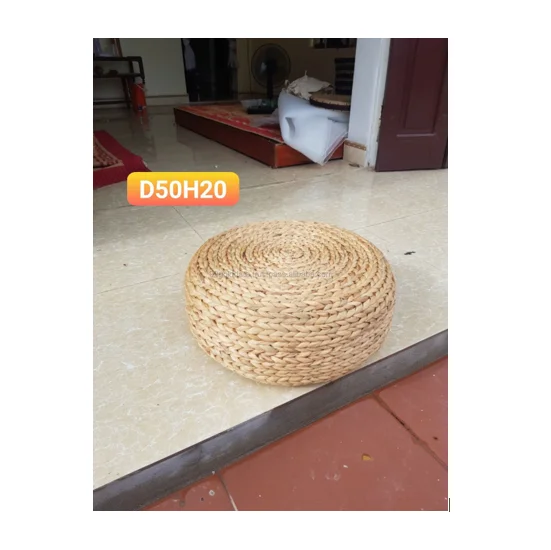 Water Hyacinth Ottoman Pouf Straw Ottoman Stool Chair Water Hyacinth Chair