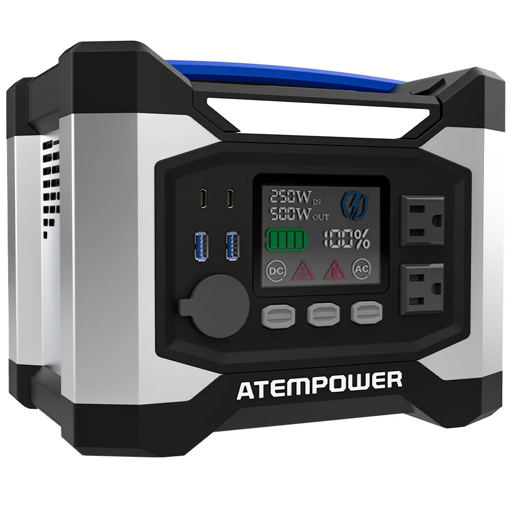 
500Wh Backup Lithium Battery Solar Generator for Outdoors Camping Travel Hunting Emergency Portable Power Station 