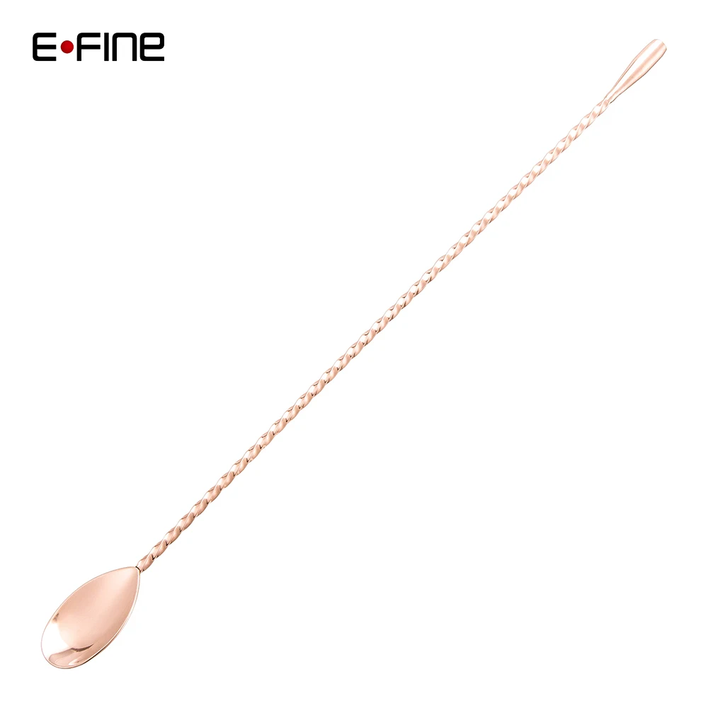 
EFINE Teardrop Bar Spoon Long Stainless Steel Black Copper Cocktail Stirring Mixing Spoon 
