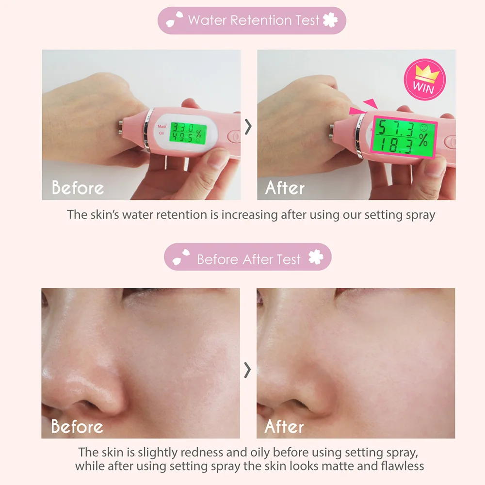 Matte Finishing Face Makeup Foundation Fixer Moisturizing Long Lasting Facial Base Make Up Setting Spray