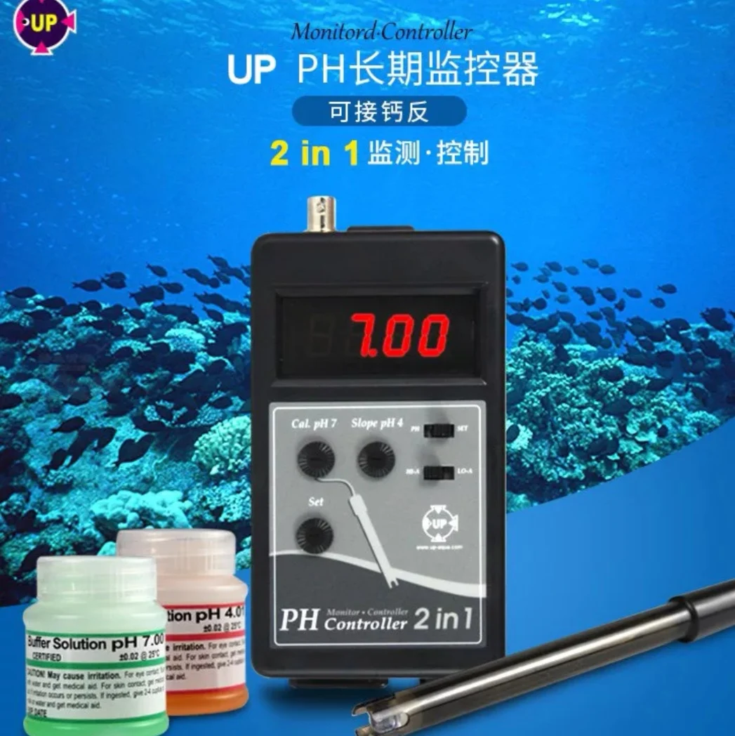 PH monitor controller test kit water test 2 in 1 PH aquarium fresh PH monitor controller test kit w fish tank UP D-813 110v~240v