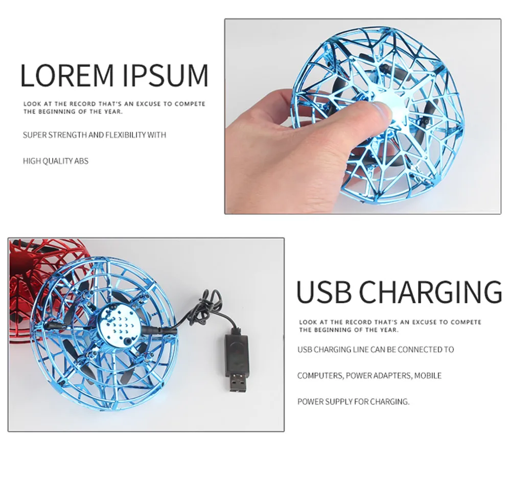 Anti-collision Flying UFO Drone Magic Hand Flying Ball Aircraft Sensing Mini RC Drone UFO Induction Toys Aircraft UFO Toy