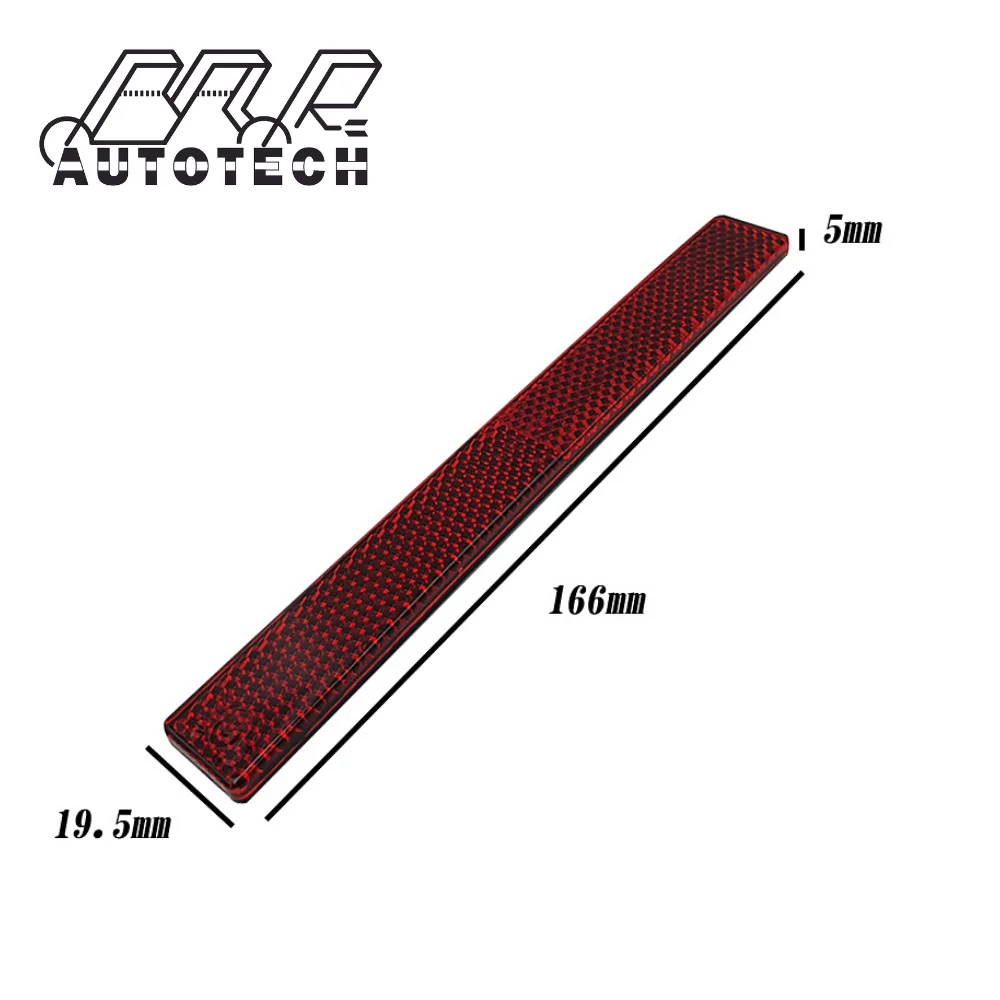 Red Sticker High visibility motorcycle seat rear motorbike front red reflector with adhesive tape
