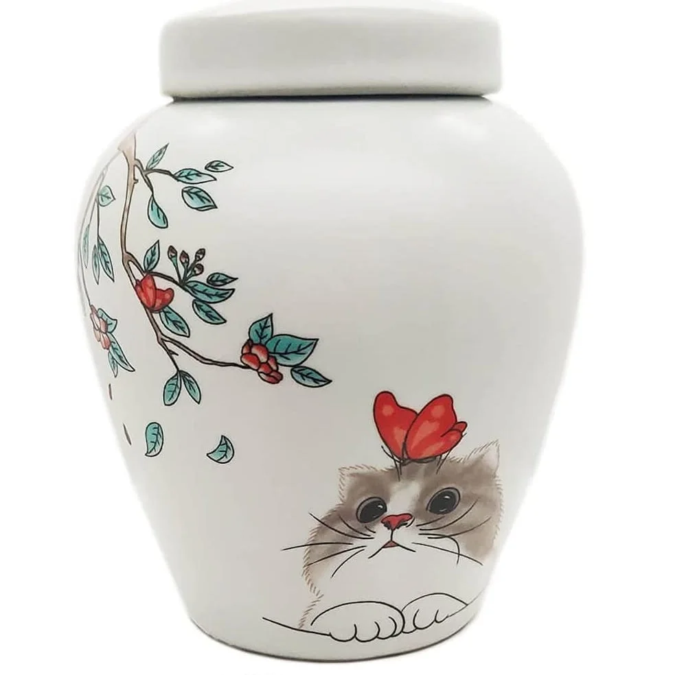 Pink Pet Cremation Urn Unique Design Affordable Burial Supplies Elegant Handcrafted Memorial for Pet Ashes Durable and Stylish