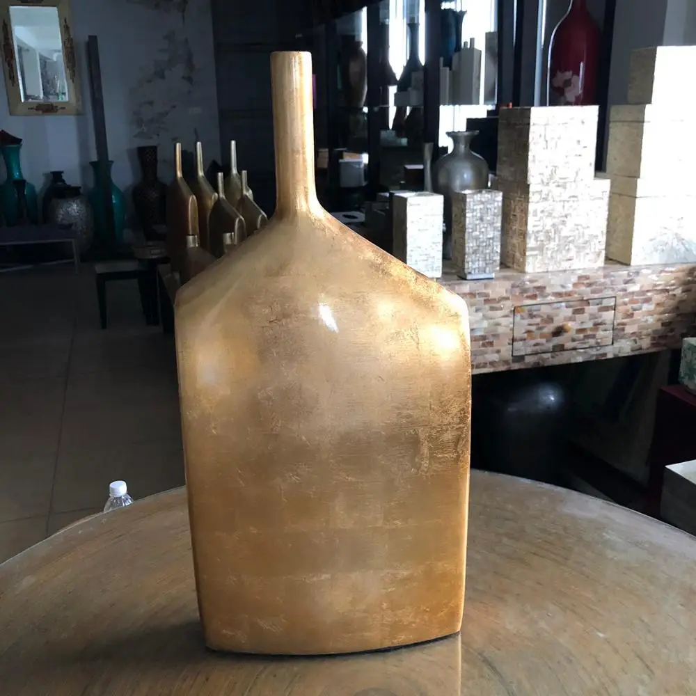 Best selling high quality new design lacquer vases with gold color from Vietnam