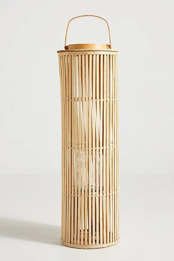 Natural Vintage Bamboo Natural Lanterns Bamboo Candle Lanterns Customized Size 0084947900124