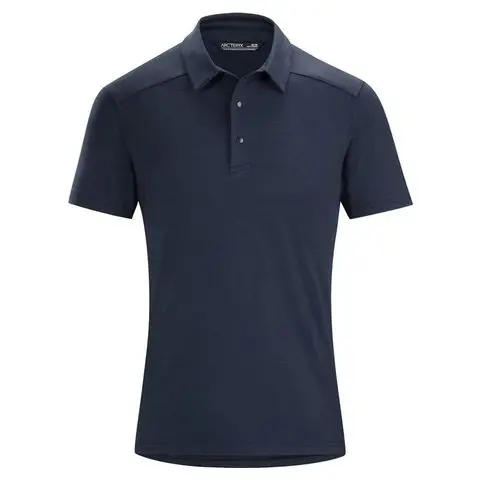 Cotton Blend Uniform Shirt Men Yellow Anti-pilling Quick Dry