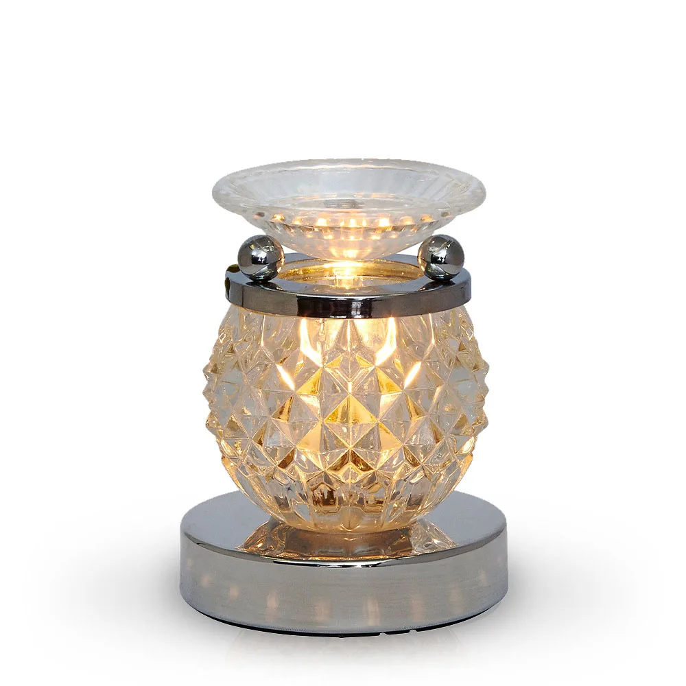 
Aromar Glass Geo Crystal Oil Burner Glass Oil Warmer Dimmer Lamp Electric Fragrance Oil Burners 