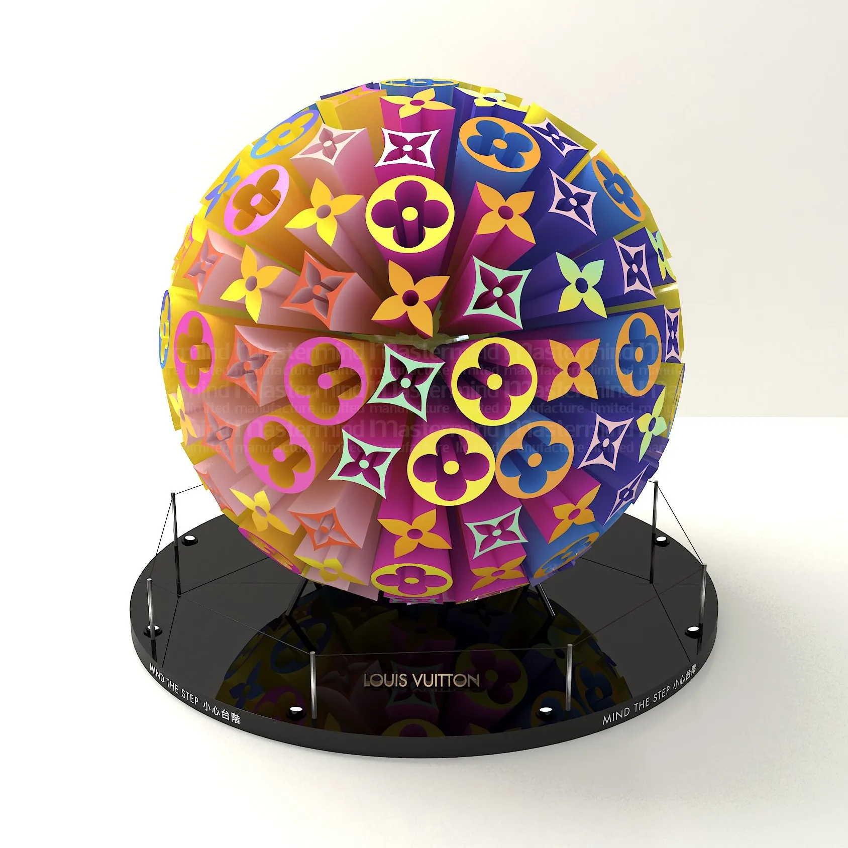 Shopping Mall Newest Window Display Rack Stand Christmas Ball Tree Decoration Supplies Advertising Visual Props for Brand Retail