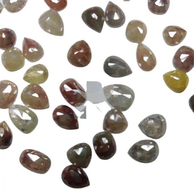 Деревенский бриллиант размером от 0,7 до 2 карат, огранка грушевидной огранки, натуральные свободные ледяные бриллианты